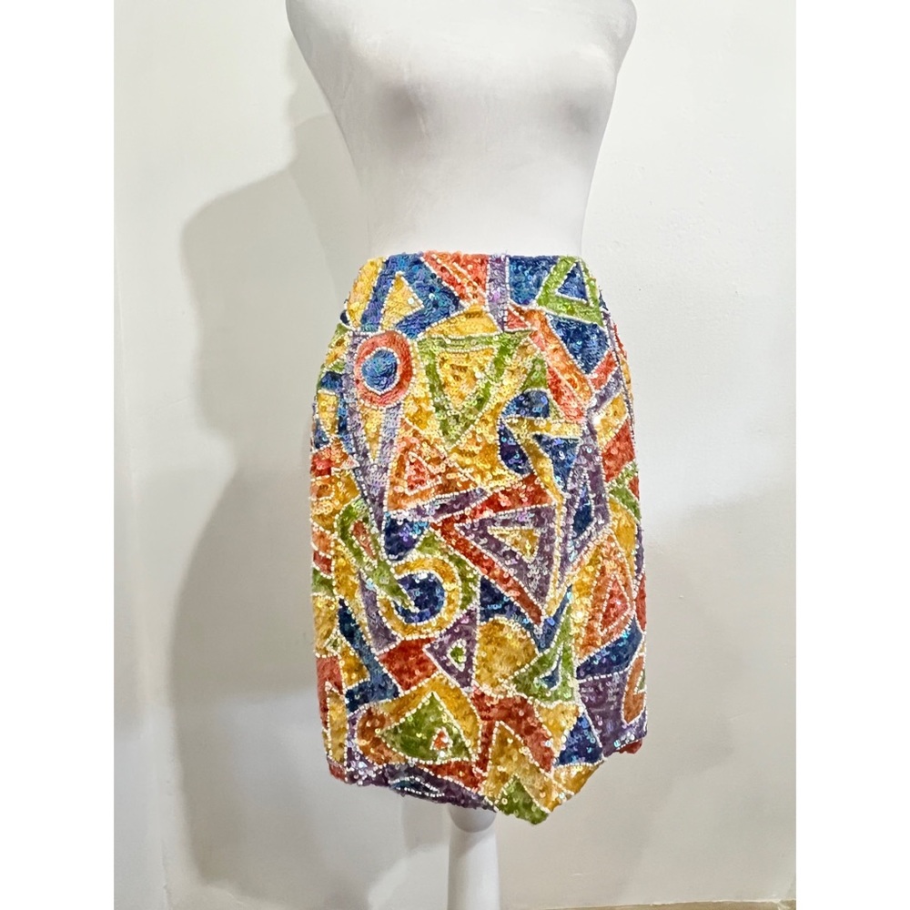 black tie oleg cassini multicolor skirt
